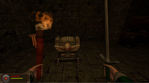Castle Torgeath screenshot discovering a treasure chest