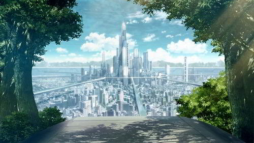 World End Economica Episode 02 screenshot park overlooking cityscape