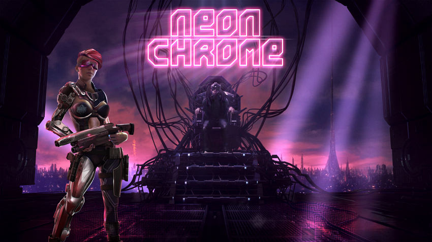 Neon Chrome logo loading screen